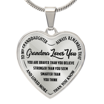 Grandma Loves You - Heart Necklace