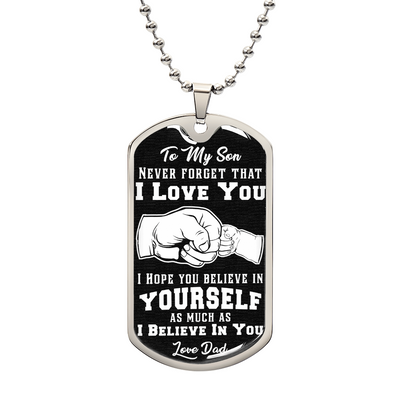 Believe In Yourself - Dog Tag Necklace
